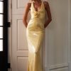 Eliza Rose Sequin Maxi Dress - Lemon