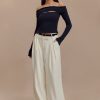 Briah Cut Out Modal Long Sleeve Top - Black