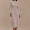 Anders Peached Jersey Midi Dress - Taupe