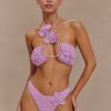 River Floral Crochet Bikini Top - Lilac