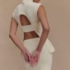 Maxine Knit Open Back Top - Ivory