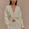 Alexia Buttoned Oversized Cardigan - Ivory