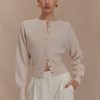 Ferne Button Up Knit Cardigan - Oat Marle