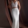 Khloe Satin Fishtail Maxi Skirt - White