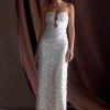 Makari Sequin Maxi Dress - White