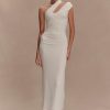 Anastasia One Shoulder Modal Midi Dress - Ivory