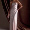 Cedar Strapless Satin Maxi Dress - Soft Pink