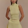 Indy Pointelle Knit Top - Lemon