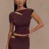Haven Slinky Twist Top - Chocolate
