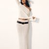 Reagan Knit Maxi Skirt - White