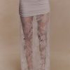 Guinevere Lace And Mesh Maxi Skirt - Lilac