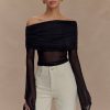Dahlia One Shoulder Top - Black