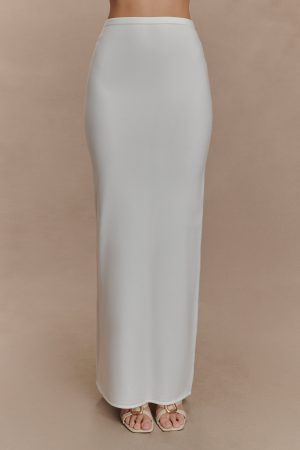 Alejandra Knit Maxi Skirt - White