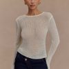 Isabella Long Sleeve Knit Top - White