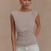 Anthony Short Sleeve Top - Taupe
