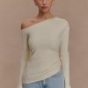 Miles Off Shoulder Knit Top - Ivory