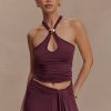 Ramona Modal Tank Top With Hardware - Mahogany