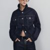 Kirra Cinched Denim Jacket - Washed Indigo Blue