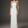 Kalila Strapless Crepe Maxi Dress - White