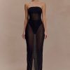 Aoife Mesh Maxi Skirt - Black
