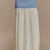 Tully Chiffon Denim Maxi Skirt - 80'S Blue