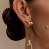 Adelaide Pearl Drop Earrings - Gold
