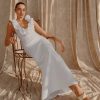 Carolyn Linen Bubble Maxi Dress - White