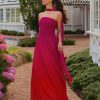 Caira Chiffon Scarf Maxi Dress - Ombre Dark Pink
