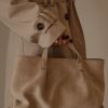 Baylor Faux Suede Bag - Natural