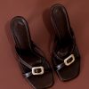 Jodie High Heel With Hardware - Chocolate