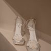 Lara Rose Satin Heel - White