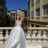 Delphine Satin Strapless Maxi Gown - White