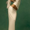 Bruna Slinky Fishtail Maxi Skirt - White