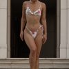 Andie Ruched String Side Bikini Brief - Bella Rosa Print